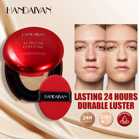 Korean Air Cushion Foundation - Light Natural Moisturizing Concealer Whitening Oil-Control Women's Long-lasting Makeup Base High Class Cosmetics