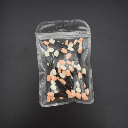 Cuttte 50/100PCS Disposable Dual Sides Eye Shadow Sponge Applicators with Container,  Length Eyeshadow Brushes Makeup Applicator High Class Cosmetics