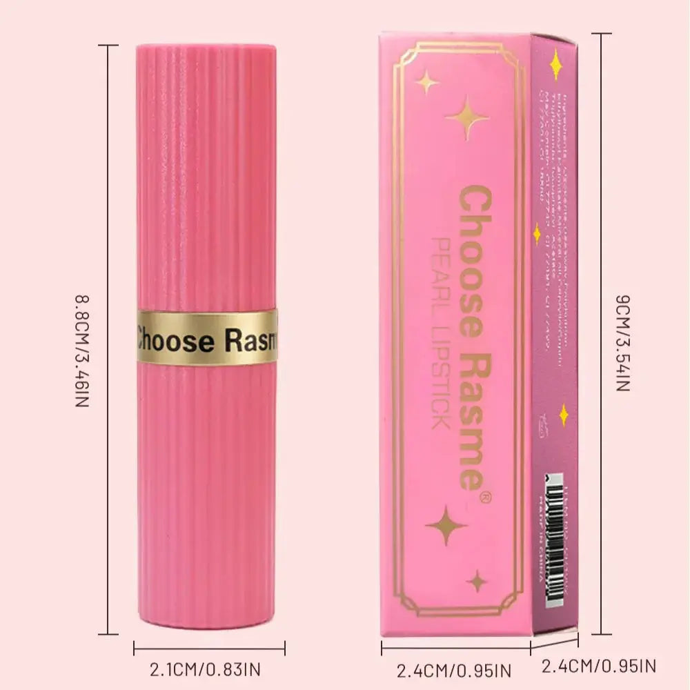 Pearlescent Pink Glitter Velvet Lipstick Metallic Waterproof Long Lasting Matte Shimmer Diamond Lipstick Women Makeup Cosmetic High Class Cosmetics