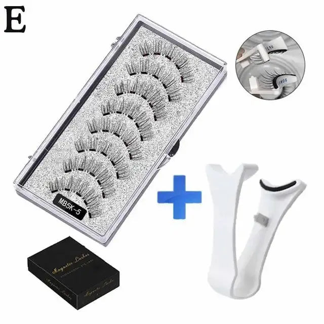 3D Natural Magnetic Eyelashes,With 5 Magnetic Lashes Shipping Box Eyelashes Handmade False Gift Reusable Support Drop Magne T6N2 High Class Cosmetics