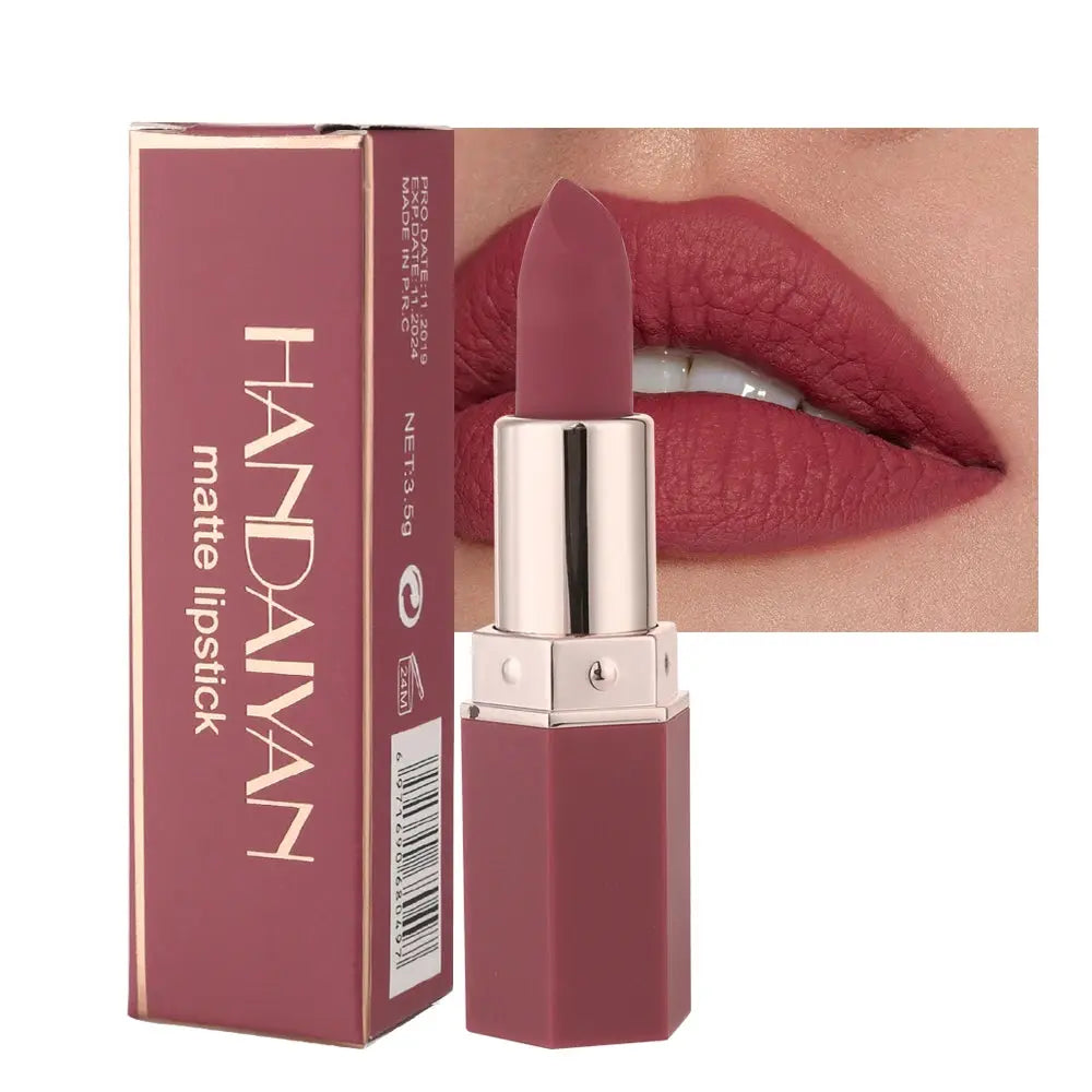6-Color Matte Lipstick , Non-Fading, Non-Stick Cup Long-Lasting Velvet Finish, Smooth Matte Lip Color Waterproof Smudge-proof High Class Cosmetics