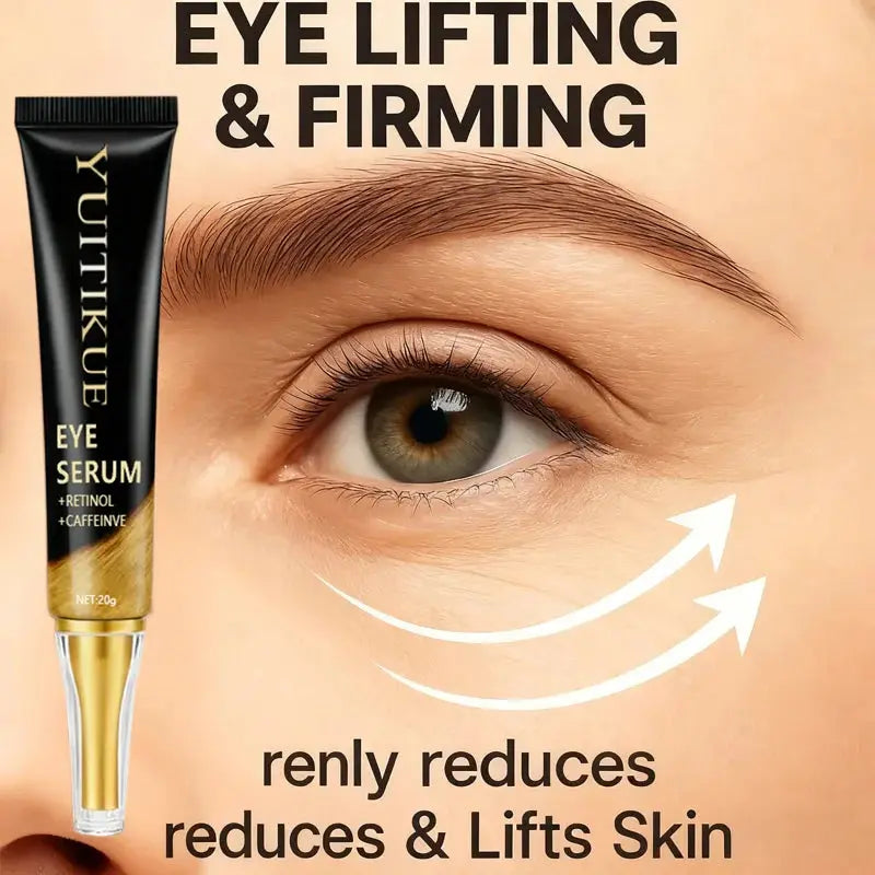 YUITIKUE Caffeine Eye Cream 20g - Fast-Acting Firming & Lifting, Energizes Eye Area, Day & Night Use, Reduces Puffiness High Class Cosmetics