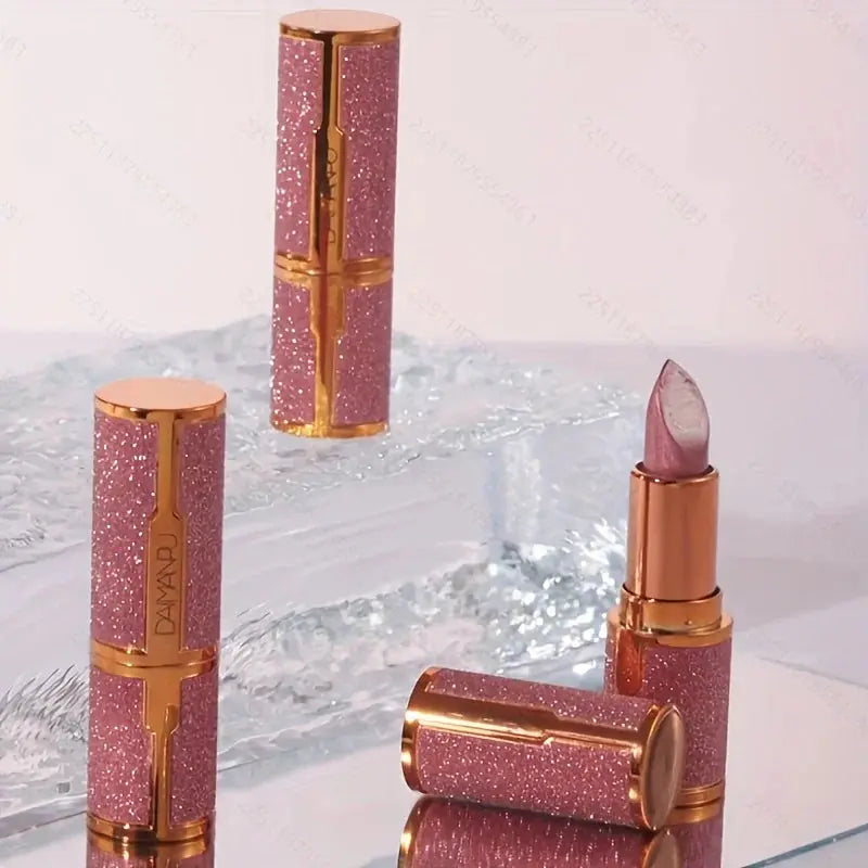 Rose smoke powder, bright starry sky, glossy velvet texture, durable, make your lips shiny, waterproof, anti-fouling. High Class Cosmetics