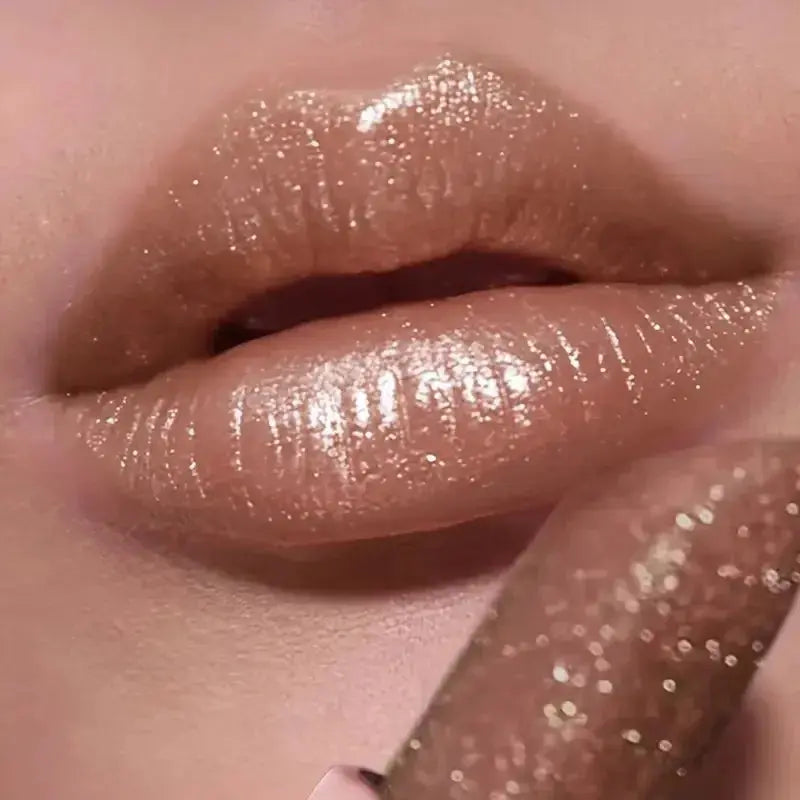 High Shine Pearlescent Lipstick, Long Wear Waterproof Lip Color, Moisturizing Plumping Lipstick for Charming Lips High Class Cosmetics