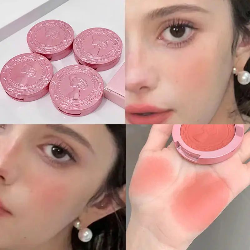 Three dimensional relief mist Color blush natural tender delicate hold makeup low saturation female blush cream High Class Cosmetics