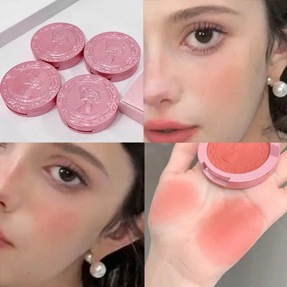 Three dimensional relief mist Color blush natural tender delicate hold makeup low saturation female blush cream High Class Cosmetics