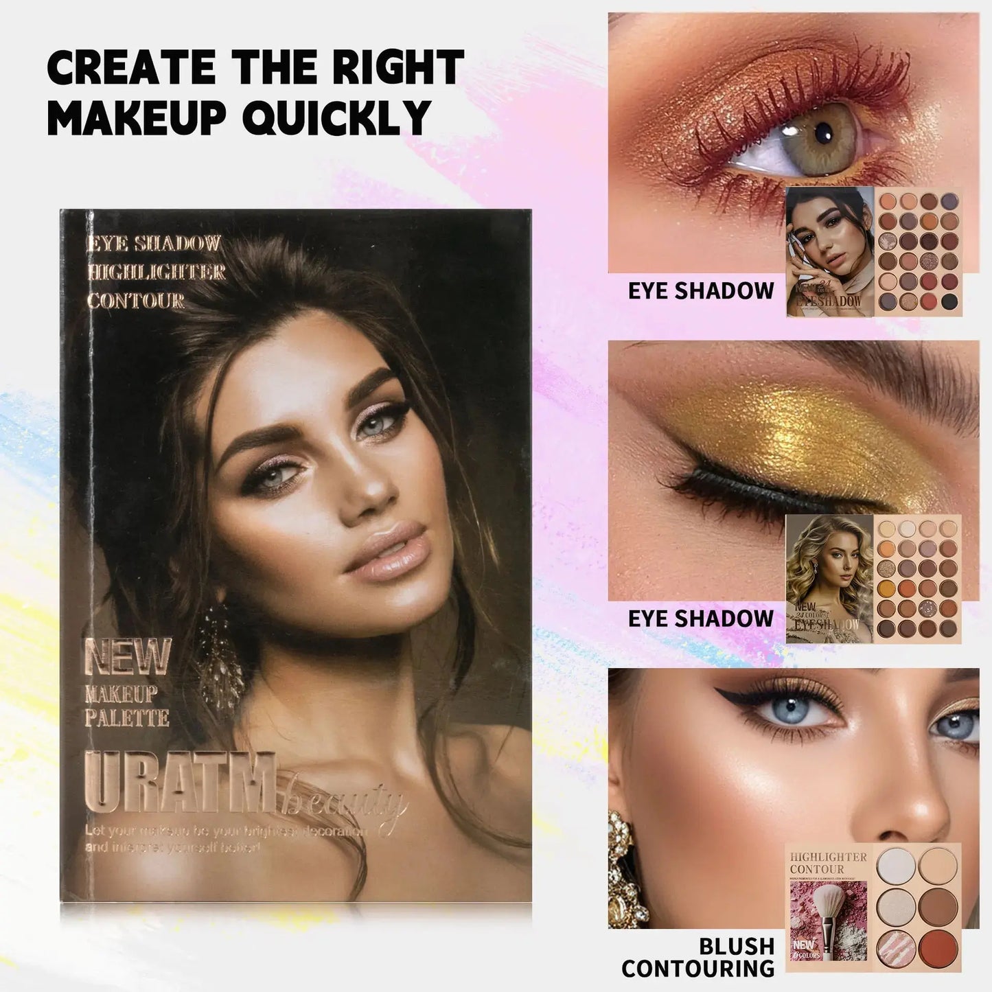 54-color Professional Makeup Palette Book Cosmetics Palette Matte Pearlescent Blush Highlight Contouring All-in-one Cosmetics High Class Cosmetics