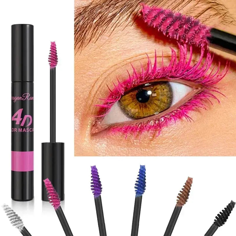 Colored Mascara Makeup 4D Silky Natural Long Eyelashes Mascara Waterproof Long-lasting Extension Thick Lasting Curling Mascara High Class Cosmetics