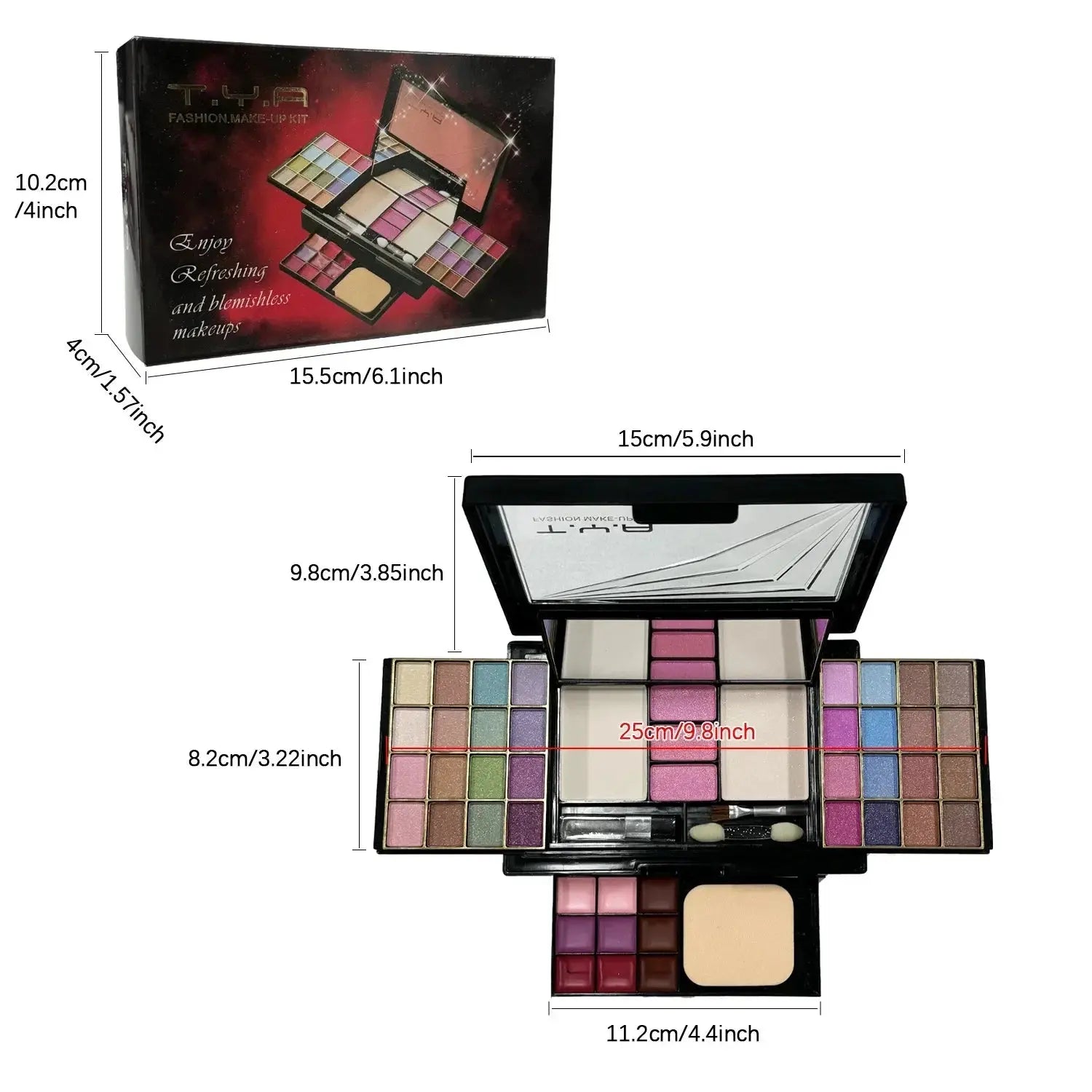 Makeup Kit Full Set for Women Multi-functional All in One Box New 46Color Face Lipstick Eye Shadow Eyebrow Brush Make Up Palette High Class Cosmetics