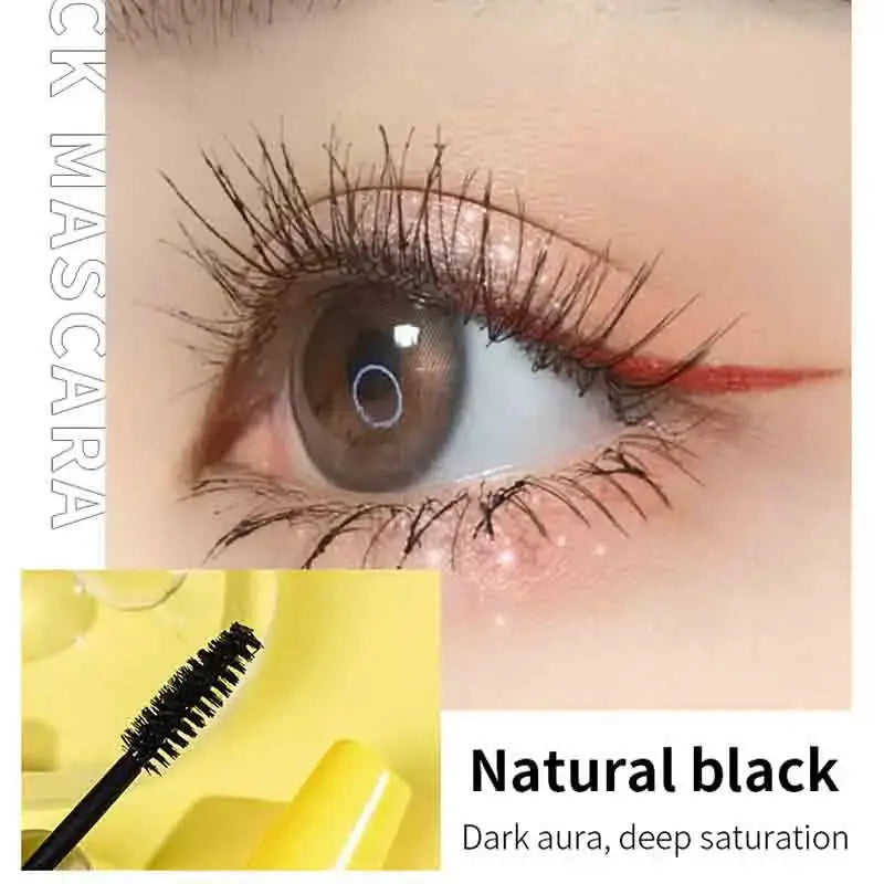 Waterproof and Slender Eye Black, Curly, Thick, Natural, Easy to Apply, Long-Lasting, Yellow and Fat Eye Black High Class Cosmetics