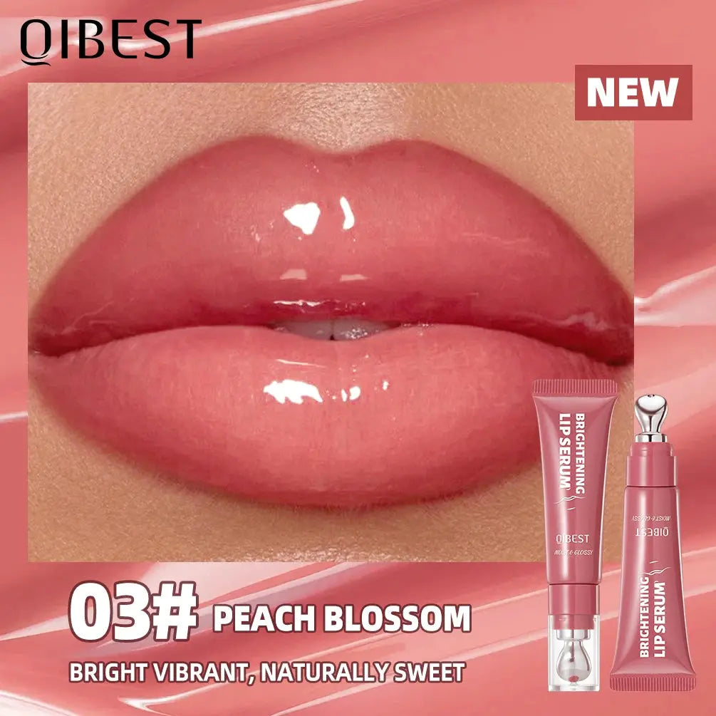 QIBEST Mirror Pearl Lipgloss Long Lasting Moisturizing Lipstick Shine Glitter Lip Glaze Non Stick Cup Jelly Pout Lip Tint Makeup High Class Cosmetics